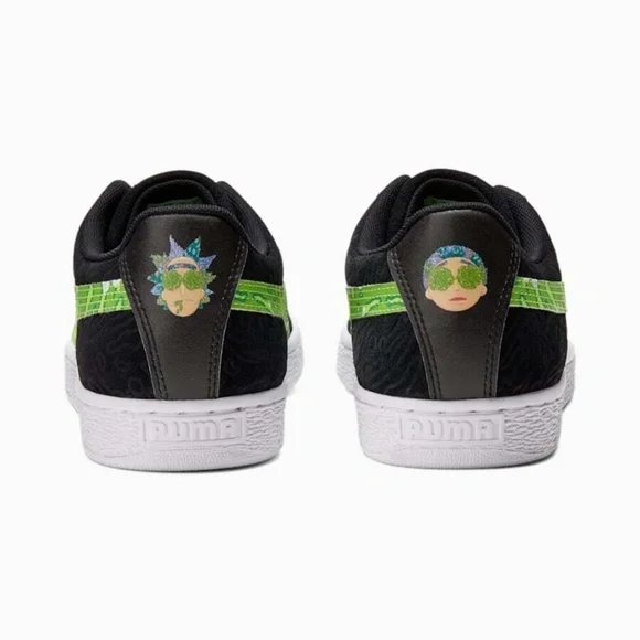 Puma Suede Classic x Rick & Morty Low Mens Casual Shoe Black 386780-01 NEW Multi - Picture 6 of 7